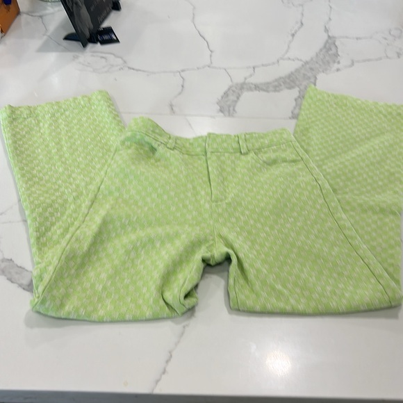 Zara Gingham High waist Straight Leg Lime Green. Size S (536) - Picture 11 of 13